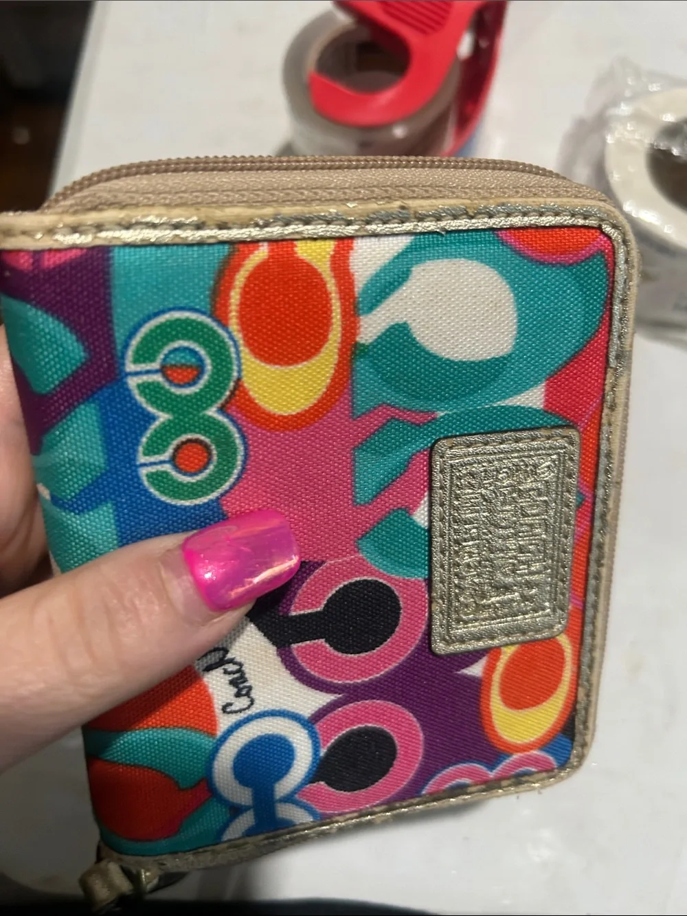 Coach Poppy Graphic Canvas wallet